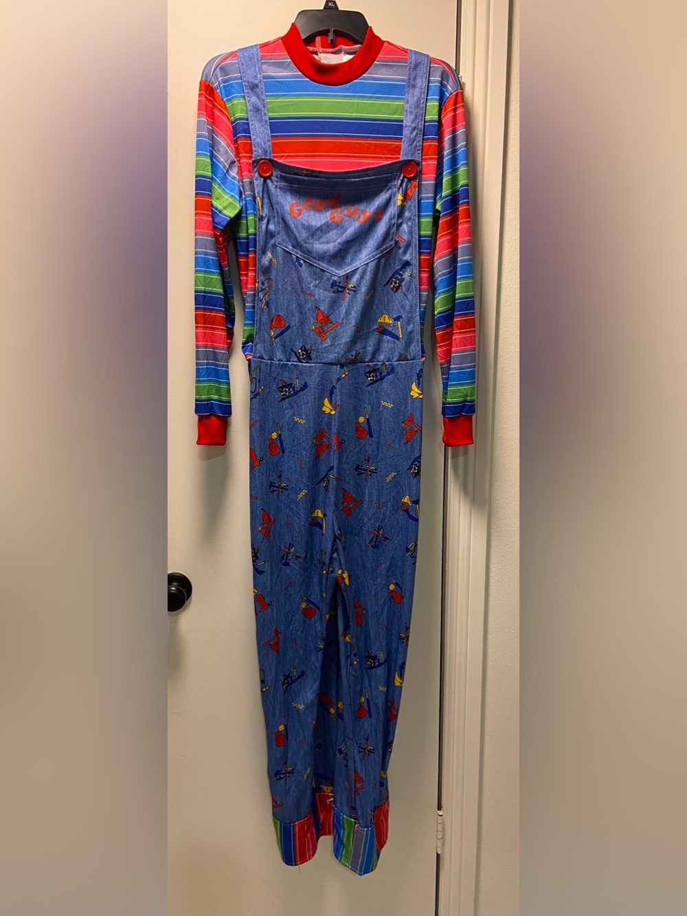 Chucky/Good Guys Halloween Costume Jumpsuit - Adult Size S/M